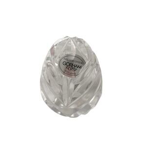 Vintage Gorham Lead Crystal Poland Egg Decorative Paperweight 3.5"
